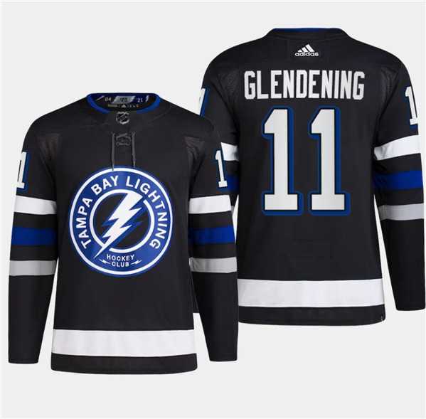 Mens Tampa Bay Lightning #11 Luke Glendening Black 2024 Stadium Series Stitched Jersey Dzhi